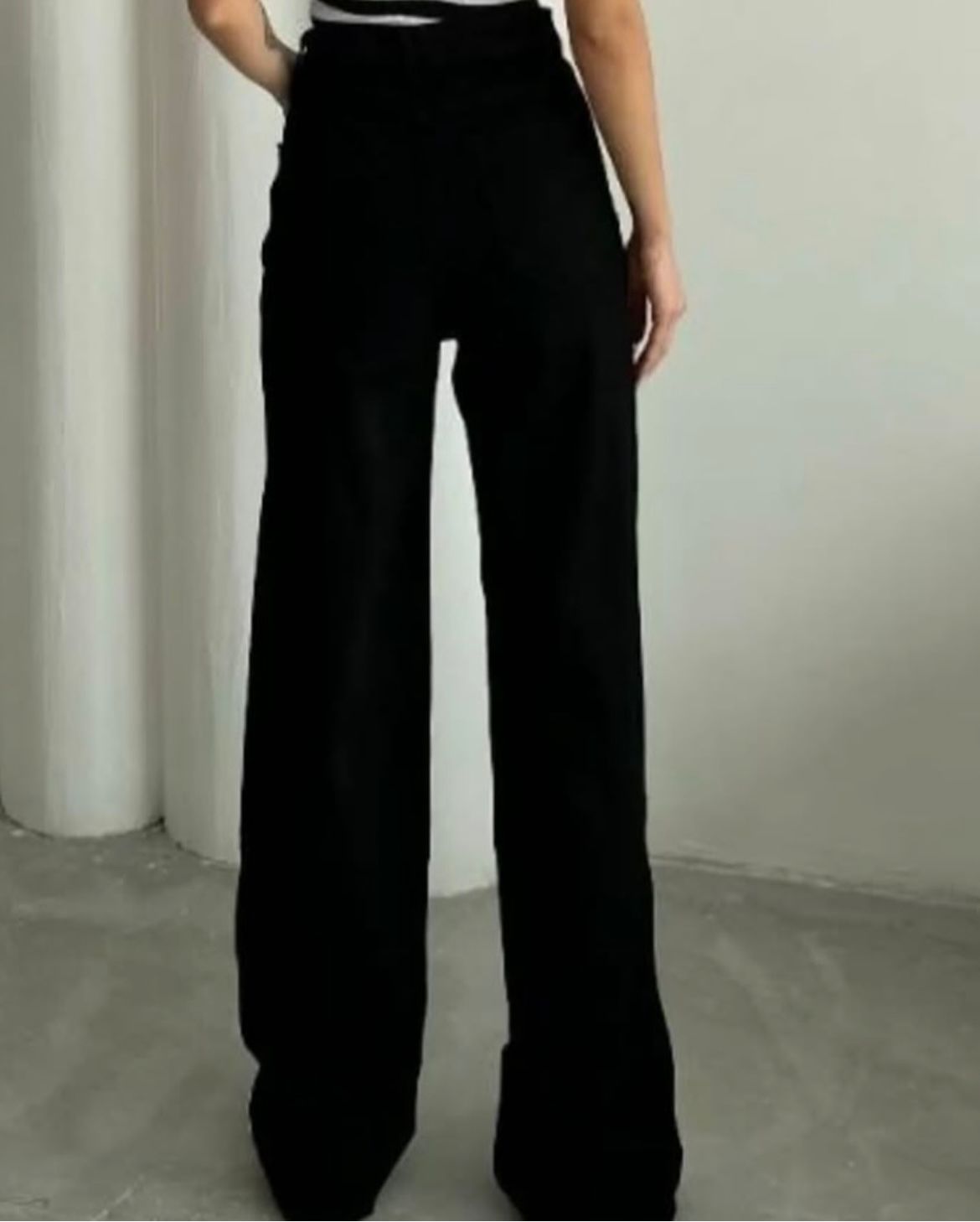 Yüksek Bel Palazzo Kot Pantolon