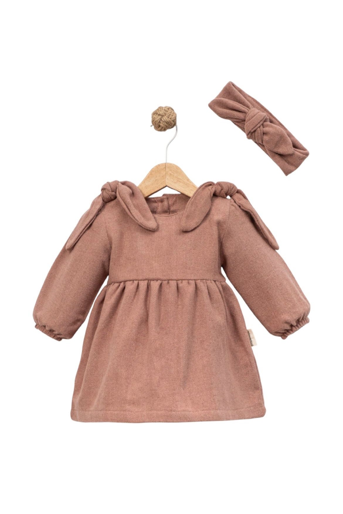 Fiyonklu Bandanalı Elbise