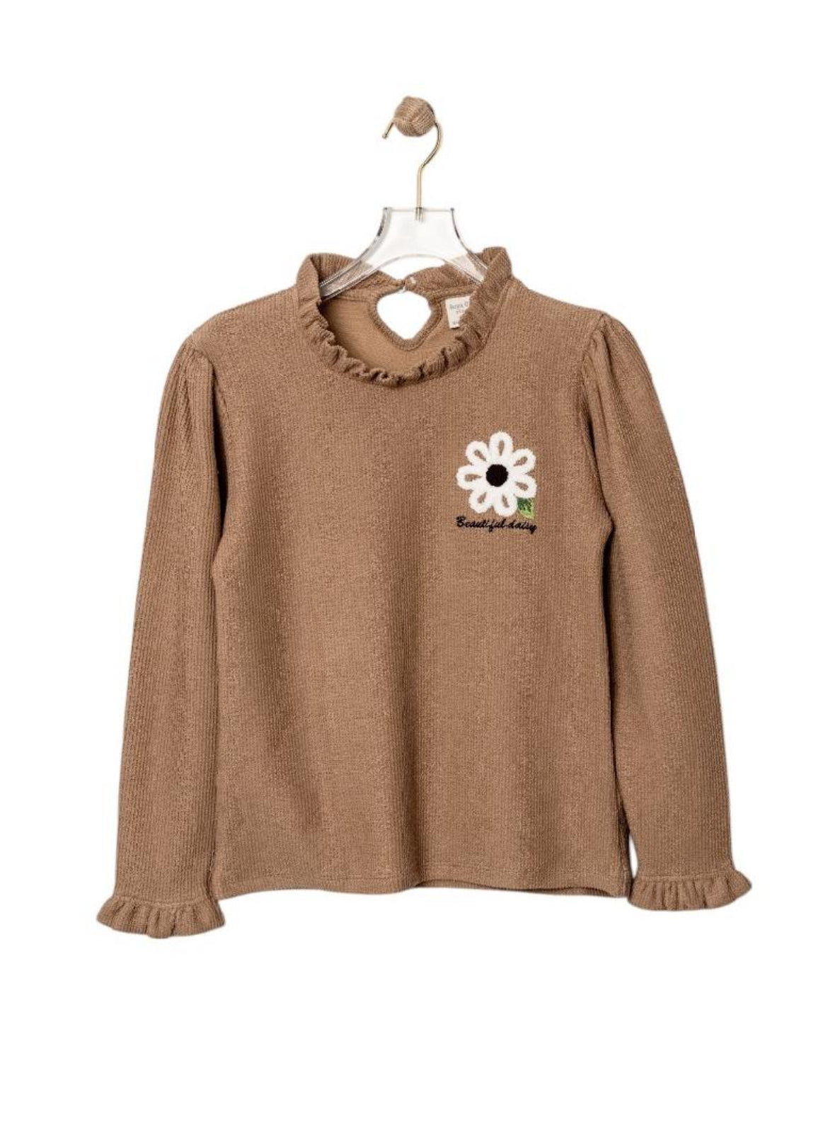 Çicek Baskılı Kız Çocuğu Sweat