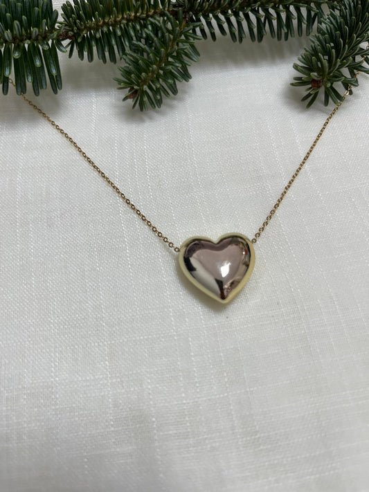 Kalpli Gold Çelik Kolye