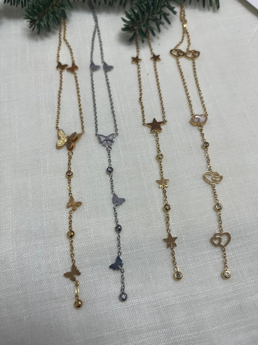 Günlük ve Özel Kombinler İçin Çelik Y Kolye Modelleri