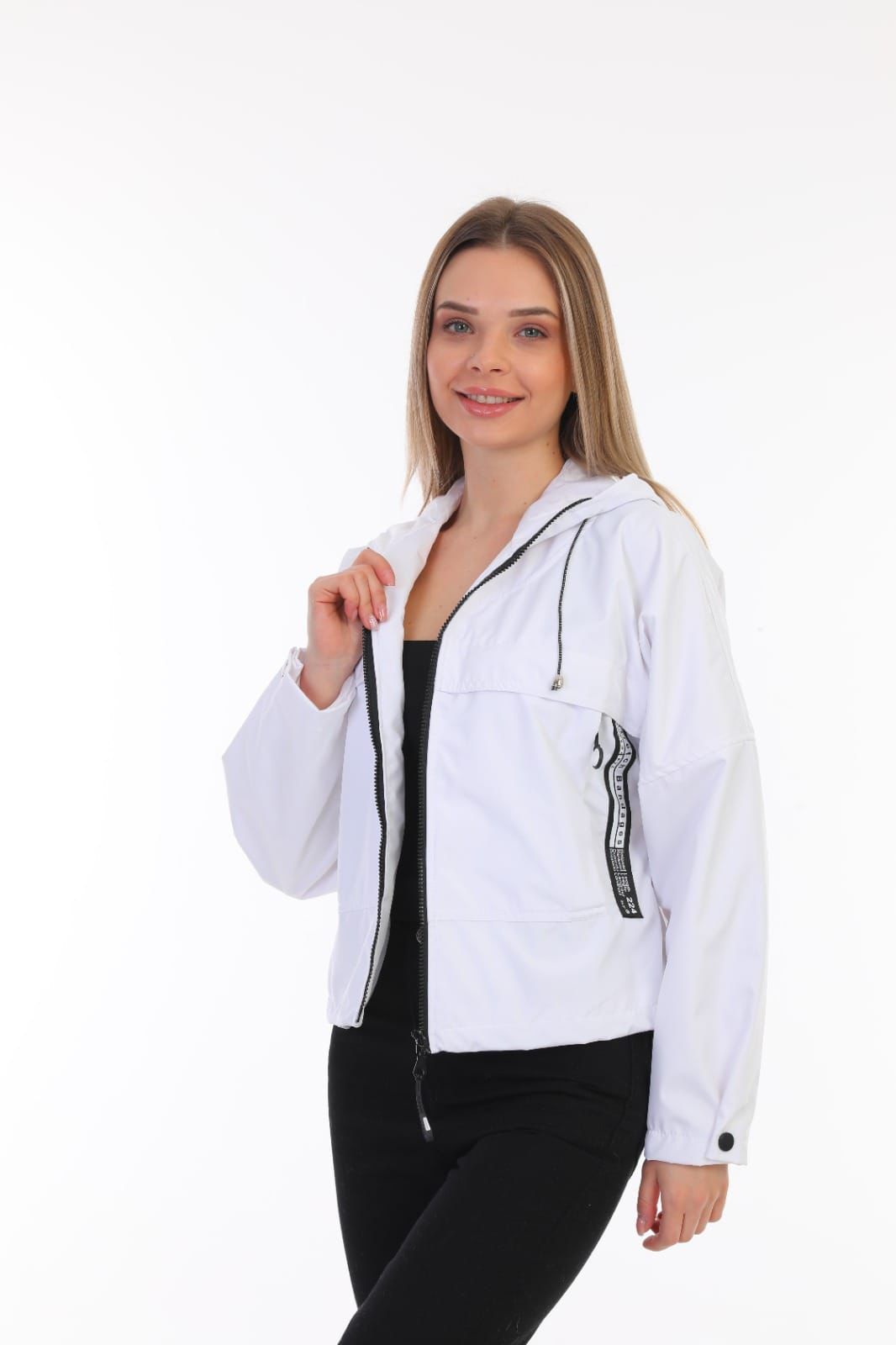 Fermuarlı Kapüşonlu Spor Mont