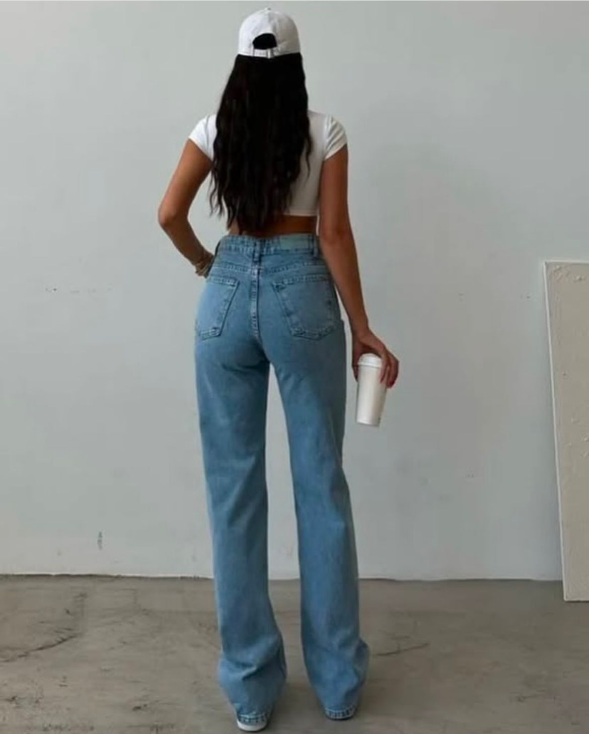 Yüksek Bel Palazzo Kot Pantolon