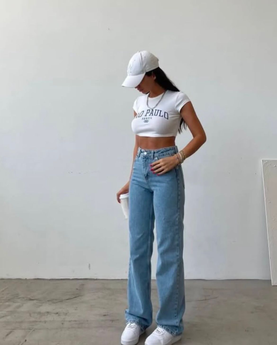 Yüksek Bel Palazzo Kot Pantolon