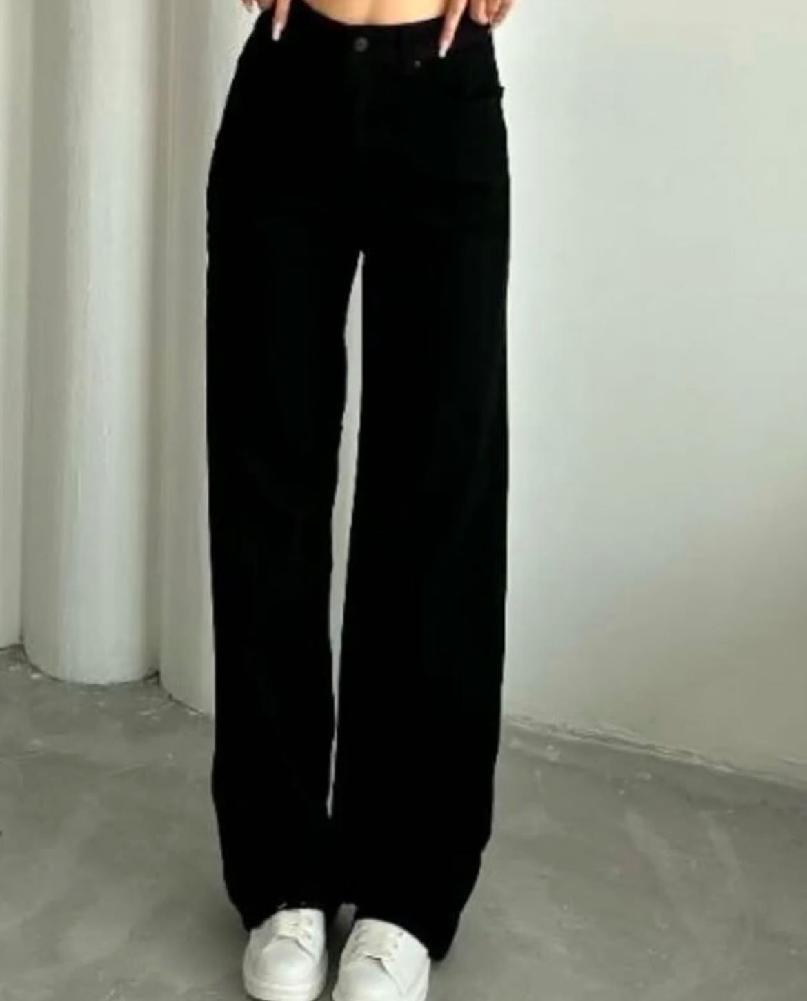 Yüksek Bel Palazzo Kot Pantolon