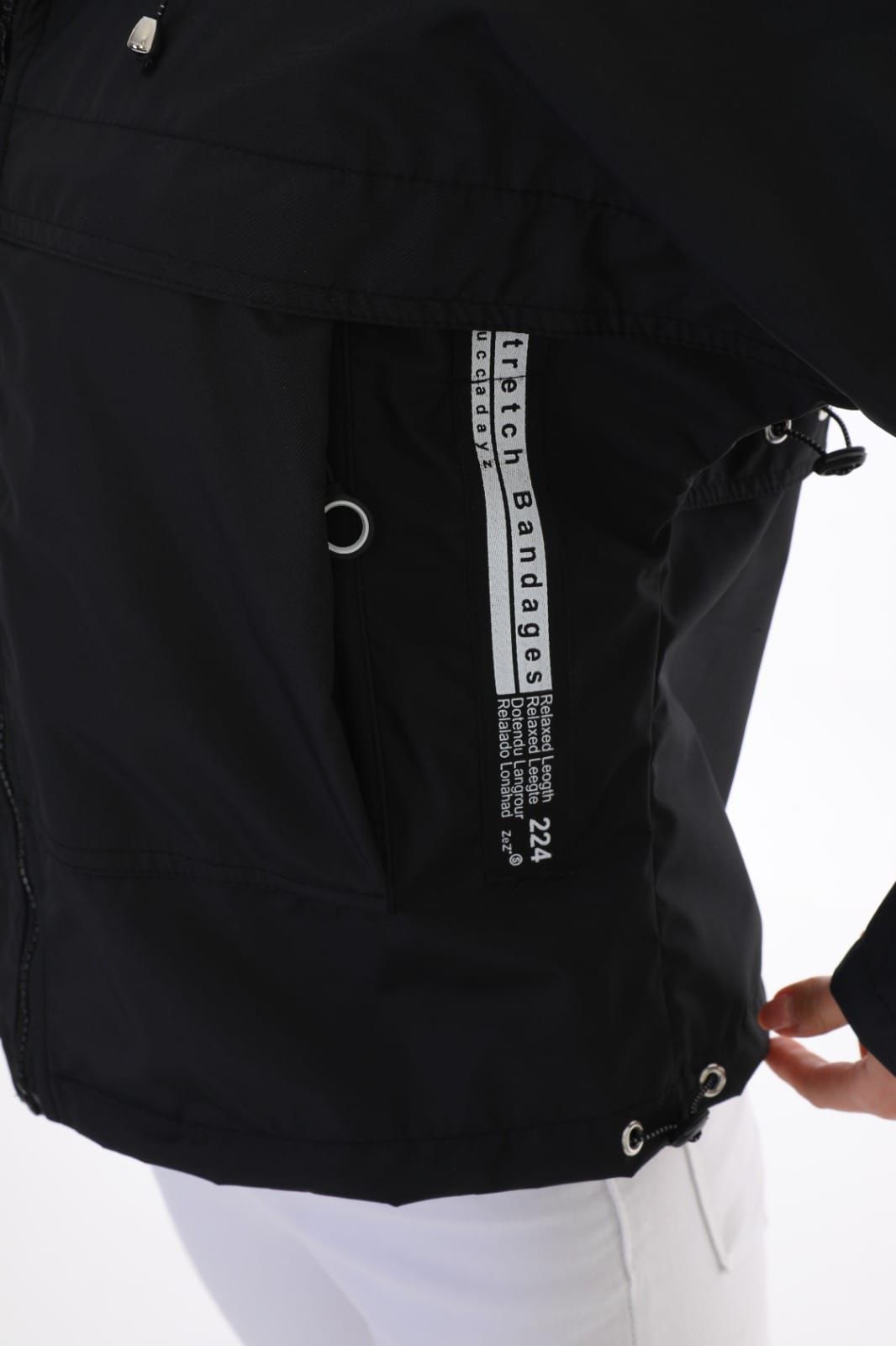 Fermuarlı Kapüşonlu Spor Mont